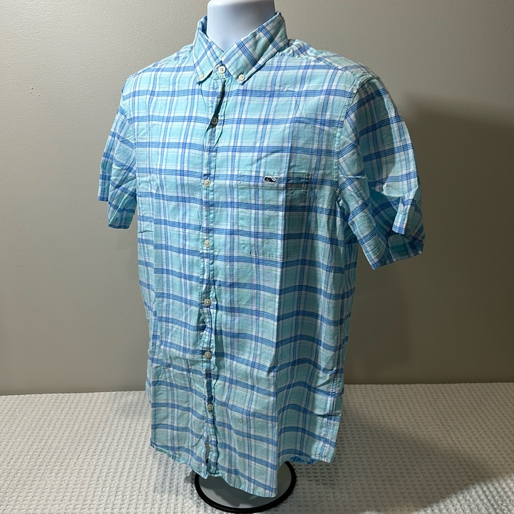 Vineyard Vines Blue Casual Button Down Shirt